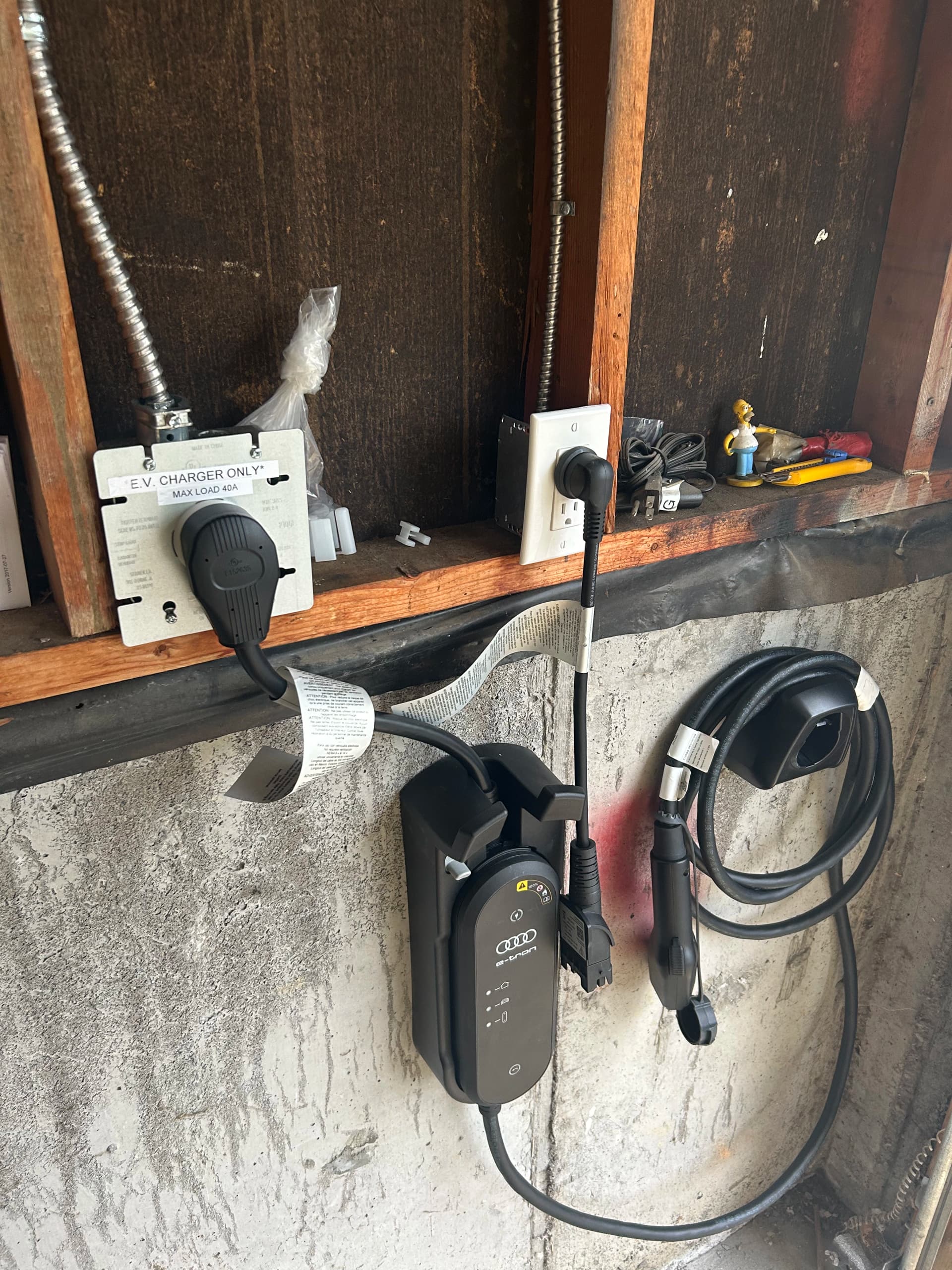 Audi EV charger garage installation