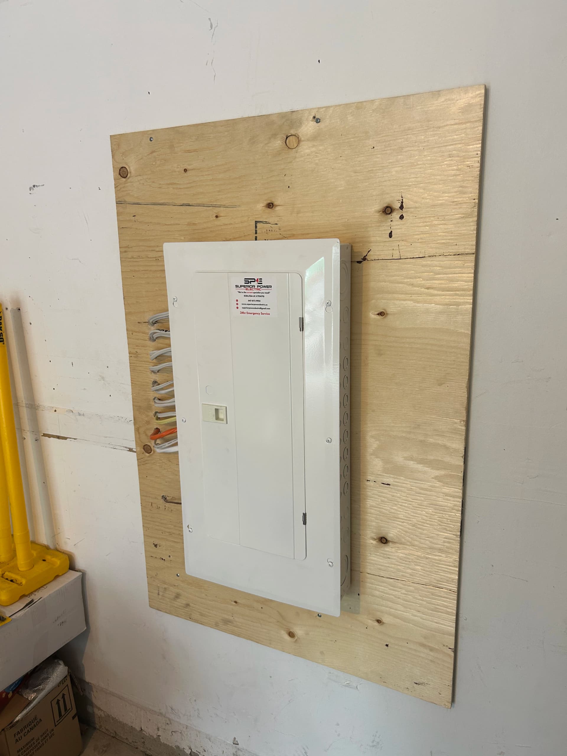 New panel after knob and tube removal