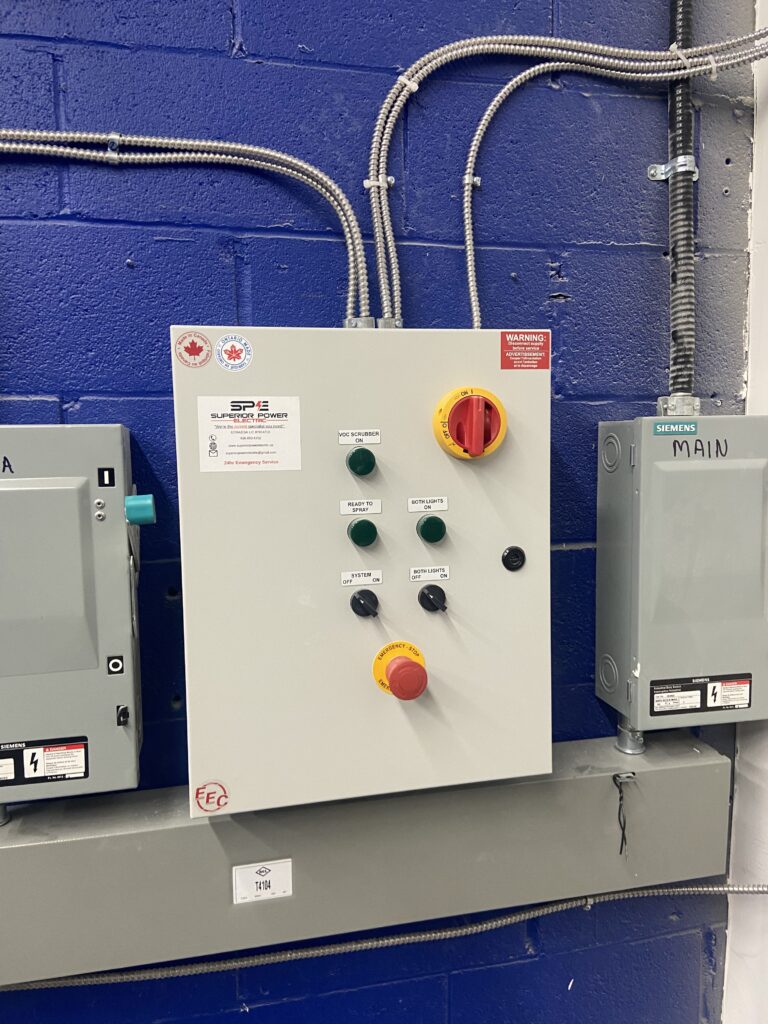 Paint Booth Control Panel